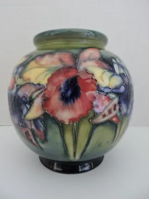 Moorcroft Iris Floral Round 6  Tall Signed Vase • $795