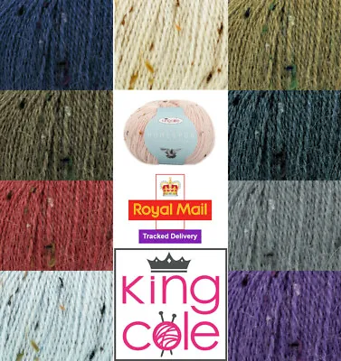 King Cole Homespun DK 50g Knitting & Crochet Yarn 44% Real Wool Merino Alpaca • £2.75