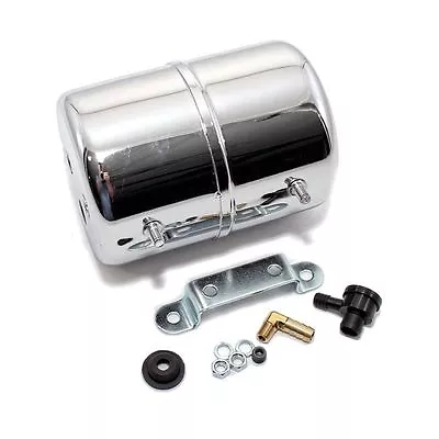 $54.99 • Buy Chrome Vacuum Reservoir Brake Booster Canister With Check Valve And Hardware