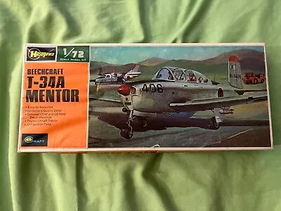 Vintage Hasegawa  BEECHCRAFT T-34A MENTOR  Airplane Kit  • $20