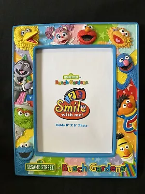 Busch Gardens SESAME STREET PICTURE FRAME 6” X 8” Photo Multi-character Elmo • $19.99