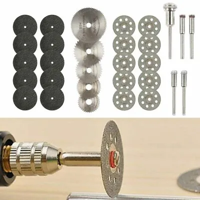 30Pcs Cutting Wheel Set For Mini Drill Dremel Rotary Tool Accessories W/ Mandrel • $10.48