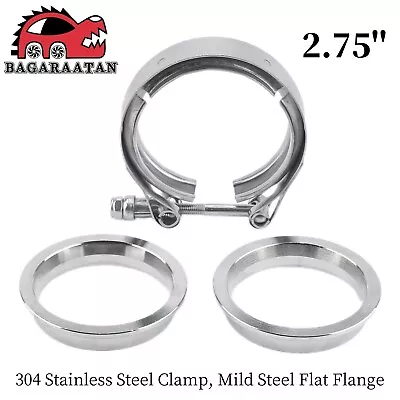 $25.49 • Buy 2.75  70mm V-Band Clamp With Flat Flanges For Intercooler Turbo Air Intake Pipe