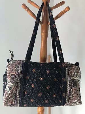 Vera Bradley Small Duffel Black Walnut Rare Retired Excellent Condition • $59.99