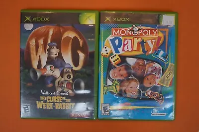 Xbox Lot(2) Wallace & Grommit Curse Of Were-Wolf Monopoly Streets * FREE SHIP • $12.95