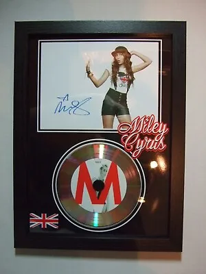 Miley Cyrus   LIMITED EDITION SIGNED   AUTOGRAPH  6  FRAMED A4 • £18.90