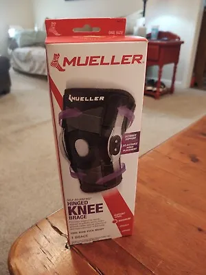 Mueller Self Adjusting Hinged Knee Brace Support One Size Fits Most New Open Box • $40