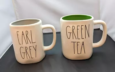 Rae Dunn Tea Mug Set EARL GREY & GREEN TEA • $15.95