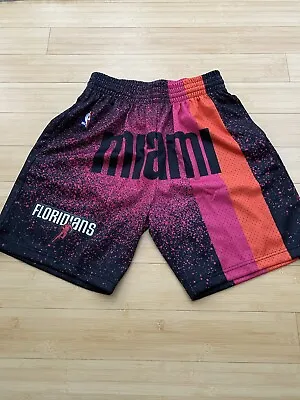 Miami Heat Floridians Mitchell & Ness NBA Swingman Shorts Men's Medium NWT • $40