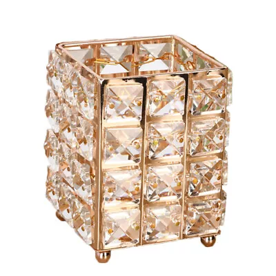  Crystal Pen Holder Comb Makeup Brush Pot Pencil Storage Container Desktop • $20.55