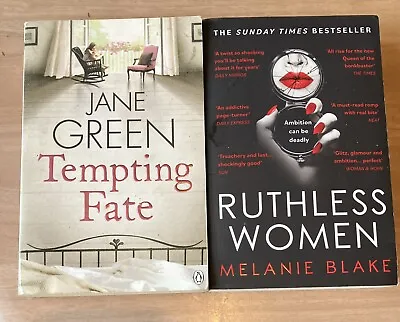 Tempting Fate By Jane Green & Ruthless Women (PBs 2013 & 2021) GC • £3.25