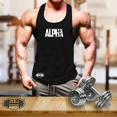 £6.99 • Buy Alpha Vest Gym Clothing Bodybuilding Training Workout Exercise MMA Men Tank Top