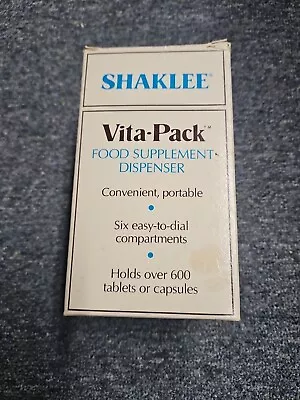 Shaklee Vita-Pack  Vitamin Dispenser 6 Compartments Beige Org. Vtg New In Box • $18.99