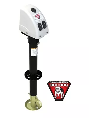 Bulldog A-Frame Powered Drive Trailer Jack 3500 Lbs - 14  Lift Drop Leg - White • $348.16