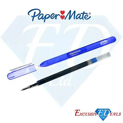 £0.99 • Buy Paper Mate Ink Joy Blue Gel Pen 0.7MM + Blue Refills Easy Grip School Office 