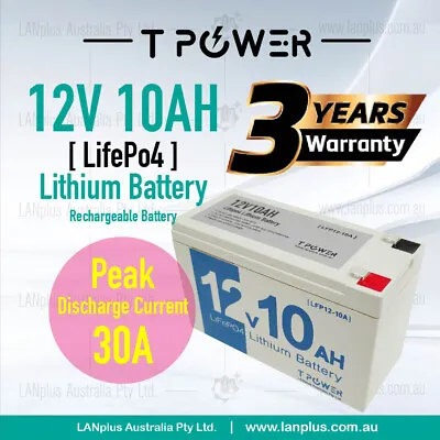 12V 10Ah LiFePO4 Lithium Rechargeable Battery Same Size As 12v 7ah 12v 9ah 12v 8 • $108