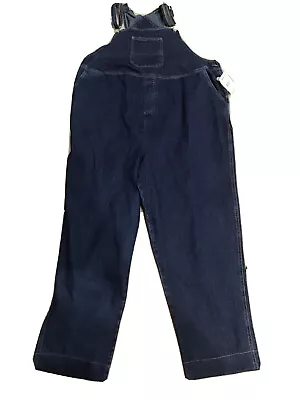 Maternity Bib Overalls BABY And Me XL Blue Denim Bib Cotton NEW With Tags • $19.99