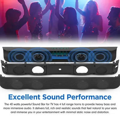 £39.99 • Buy TV Home Theater Soundbar Bluetooth Sound Bar Speaker System Subwoofer W/ Remote