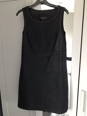 £7.99 • Buy Topshop Tall Faux Leather Quilted Pinafore Dress, Size 10