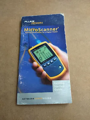 Genuine Fluke Networks Getting Started Guide For Microscanner2 MS2-100 Free Ship • $14