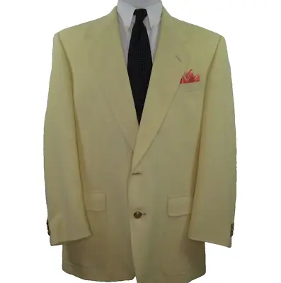 Jack Nicklaus Golf Mens Yellow Gold Buttons Blazer Jacket Sport Coat 42 R USA • $53.95