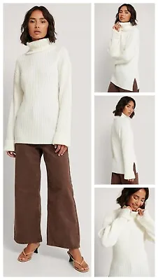 Ladies Womens Polo Neck Plain Jumper Long Sleeve Turtle Winter Knitted Sweater • £12.99