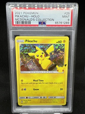 $29 • Buy 2021 Pikachu HOLO Pokemon Mcdonalds 25th Anniversary Card 25/25 PSA 9 Mint