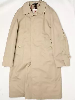 £176.15 • Buy VTG Baracuta Four Climes Mens Covert Mac Jacket 38 Beige Cotton Mix Raglan Coat
