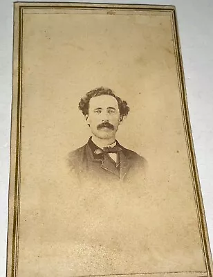 Antique Victorian American Civil War Era Man! Parkersburg West VA CDV Photo! US • $30.59