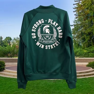 Victoria Secret Pink Michigan State MSU Full Zip Up Jacket Size Large • $29.99