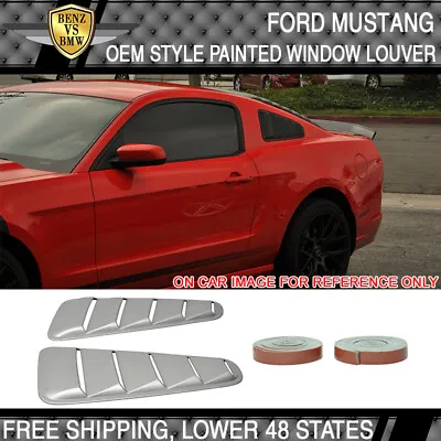 Fits 10-14 Ford Mustang OE Window Louver PP Painted UI Brilliant Silver Metallic • $104.99
