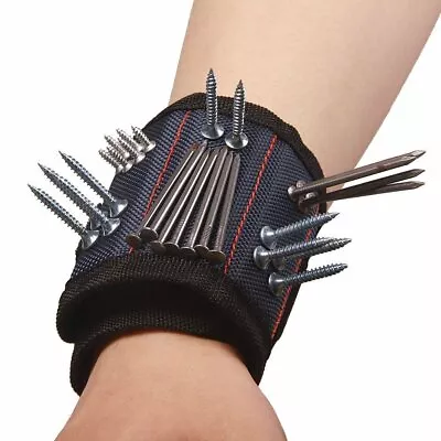 Magnetic Wristband With Strong Magnets Holding Nails Screws Bits Fasteners Bolts • $5.99