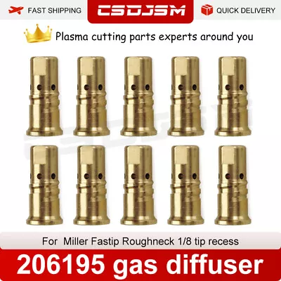 206195 Gas Diffuser Replacement For Miller Fastip Roughneck 1/8 Tip Recess • $30.85