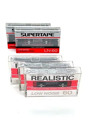 Lot New (5) Sealed Cassette Realistic Supertape LN-60 • $24.99
