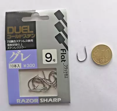 Hooks DUEL Razor Sharp K548 - Size 9 - 10 Pieces FA203 • $2.14