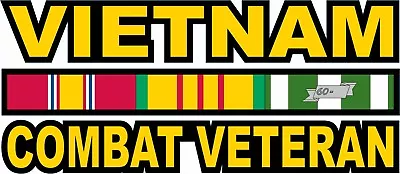 Vietnam Combat Veteran 3.8  Sticker - American Made Free Shipping • $6.49