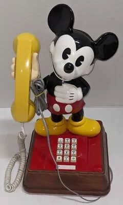 Vintage 1970s Disney The Mickey Mouse Phone Landline Push Button Telephone-KR306 • $74.99