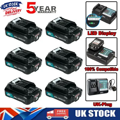 Makita 12V-10.8V CXT Battery BL1021B BL1041B BL1040 BL1015 TD110D DF031D Charger • £82.90