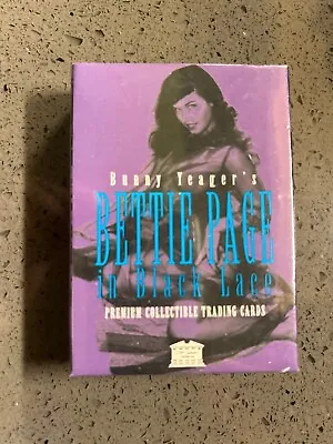 Vintage Bunny Yeager's Bettie Page In Black Lace Trading Card Set Sealed Box Set • $19.99