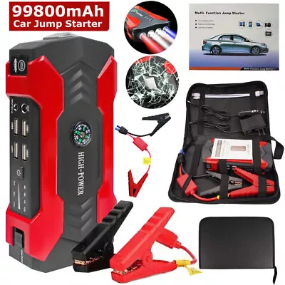 Car Jump Starter 99800mAh Booster Jumper Box Power Bank Battery Charger Portable • $48.55