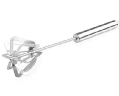 Auto Rotating Press Whisk Turbo Hand Mixer Blender Beat Stainless Steel Handheld • £6.99