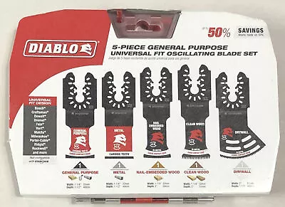 Diablo DOU5S 5 Pc Universal Fit General Purpose Oscillating Blade Set (5-Piece) • $42.60