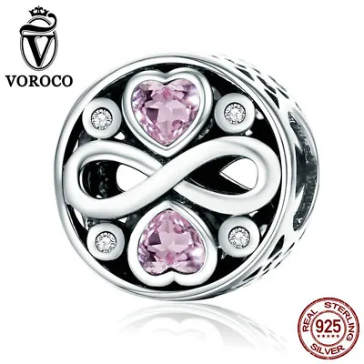 VOROCO Fashion Styles 925 Sterling Silver Charms Bead Jewelry European Bracelets • $5.91