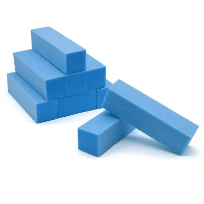 10pc Nail Buffer Blocks 4 Way Buffers Blue 4 Sided Sanding Block 120/120/120 • $9.49