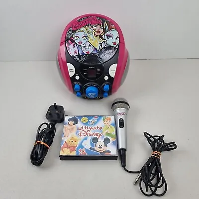 £26.99 • Buy Mattel Monster High CD Player Karaoke CDG Machine Portable Boombox *Free UK P&P*