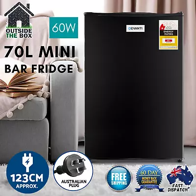 $296.38 • Buy Devanti 70L Mini Bar Fridge Cooler Portable Refrigerator Fast Freeze Display New