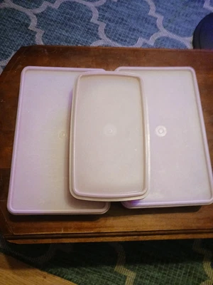 $30 • Buy Vintage Tupperware Lot Of 3  Deli Meat Cheese Keepers With Lids 794 11 / 12 