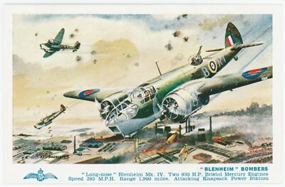 £1.99 • Buy Original Ww2 J Salmon Series Aircraft Postcard - Bristol Blenheim Bombers 