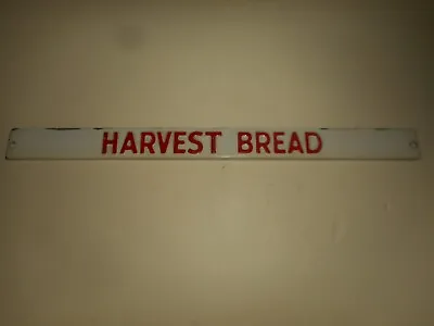 Vintage HARVEST BREAD Advertising Sign Metal Door Push Pawtucket RI 1940s Bakery • $220