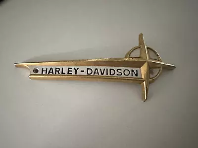 Vintage Harley Davidson 1961 - 1962 Right Side Tank Badge - GOLD Plated Finish • $250